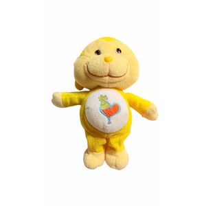 Care Bears Cousins Playful Heart Monkey Plush Yellow Vintage 2004